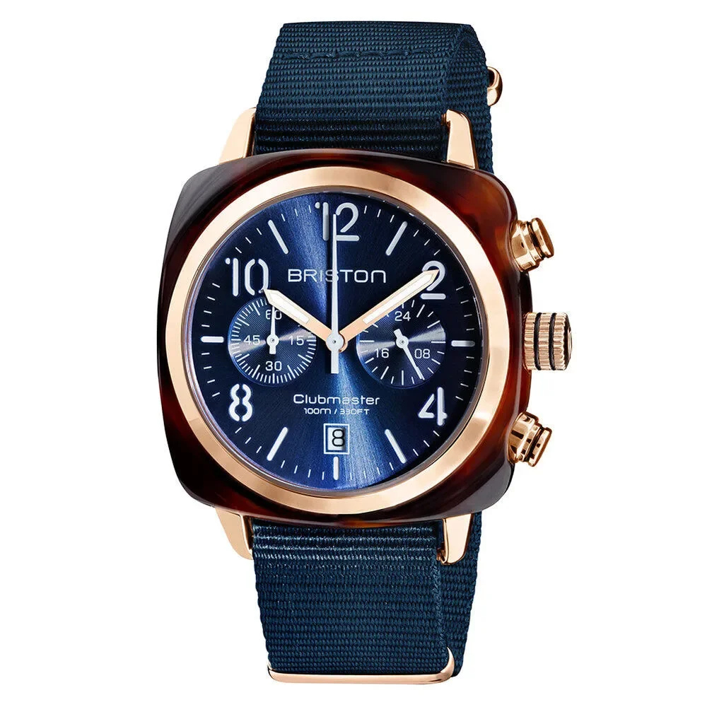 Briston Clubmaster Chrono Midnight Blue Watch 19140.PRA.T.33.NMB